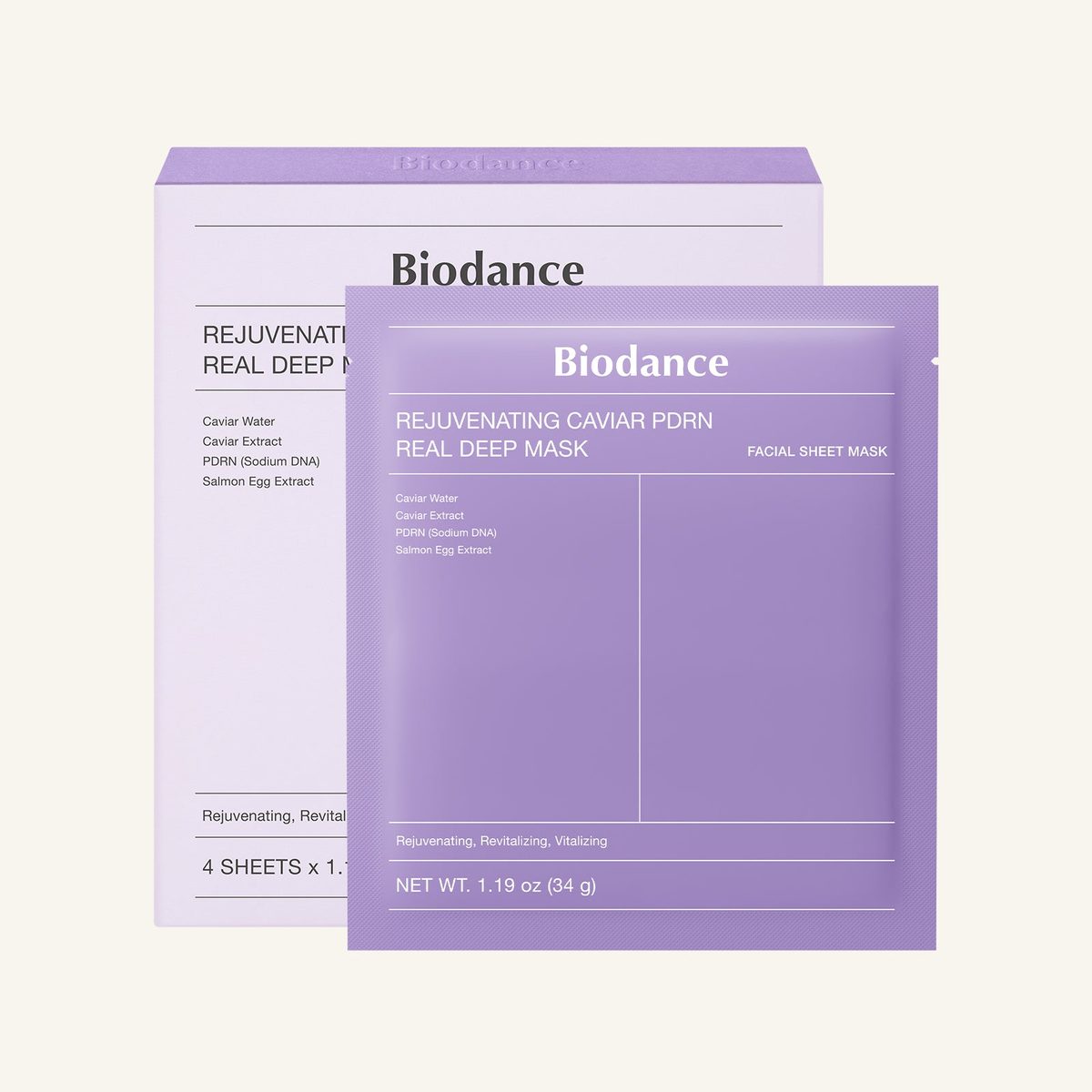 Biodance Rejuvenating Caviar PDRN Real Deep Mask (4 sheets)