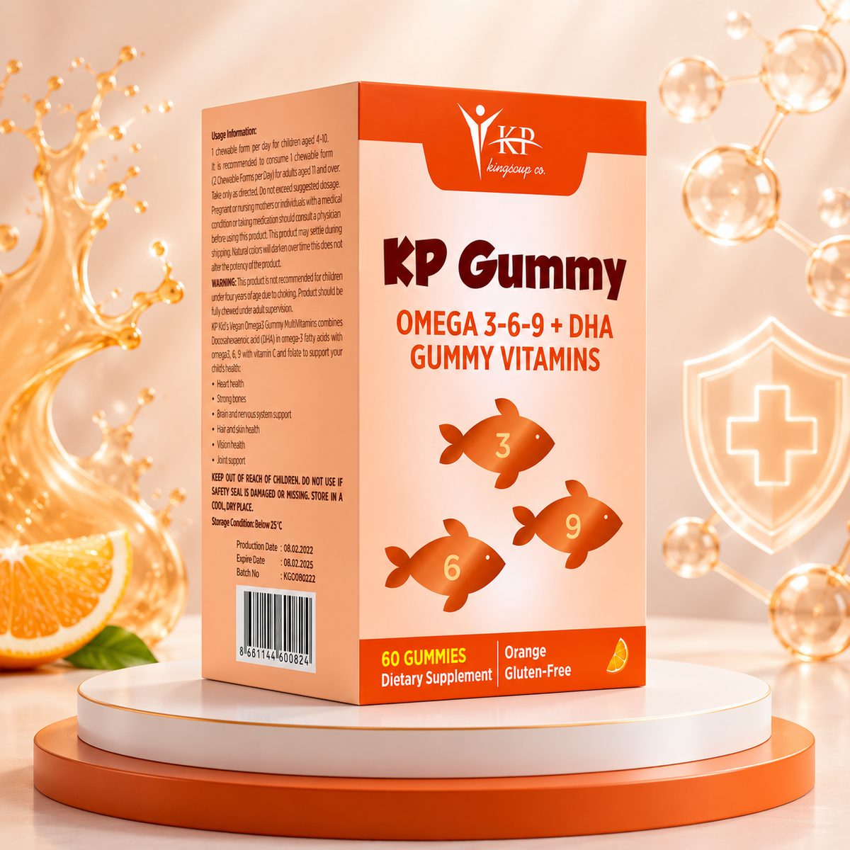 KP Gummy Omega 3,6,9+ DHA (60Gums)